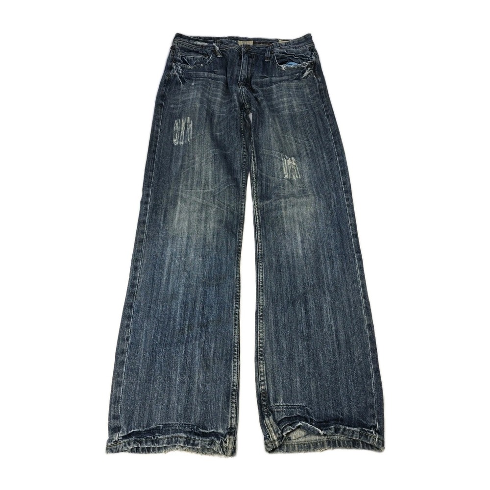 Taverniti So Jeans Jimmy Mens‎ 32 Distressed Straight Leg Denim Blue Wash L.A.